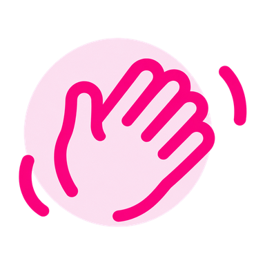 mani aperte in pink